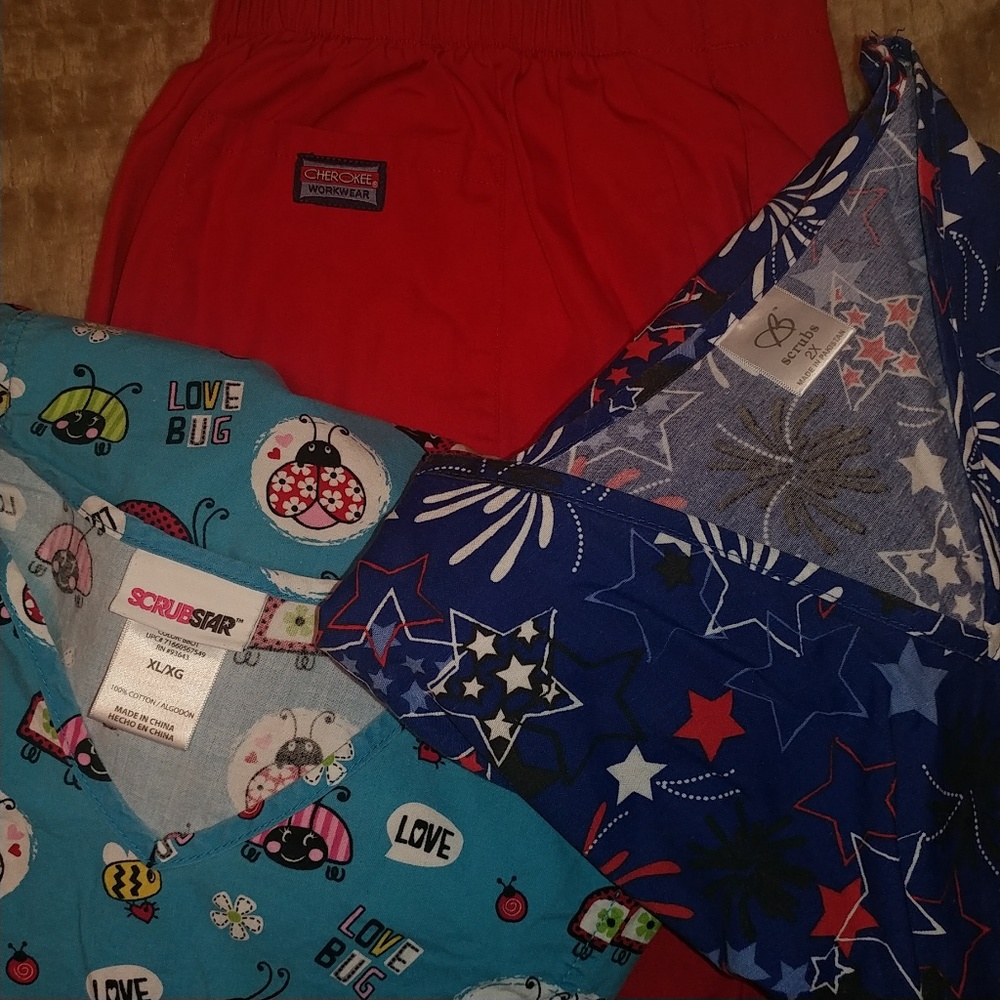 Printed medical scrubs